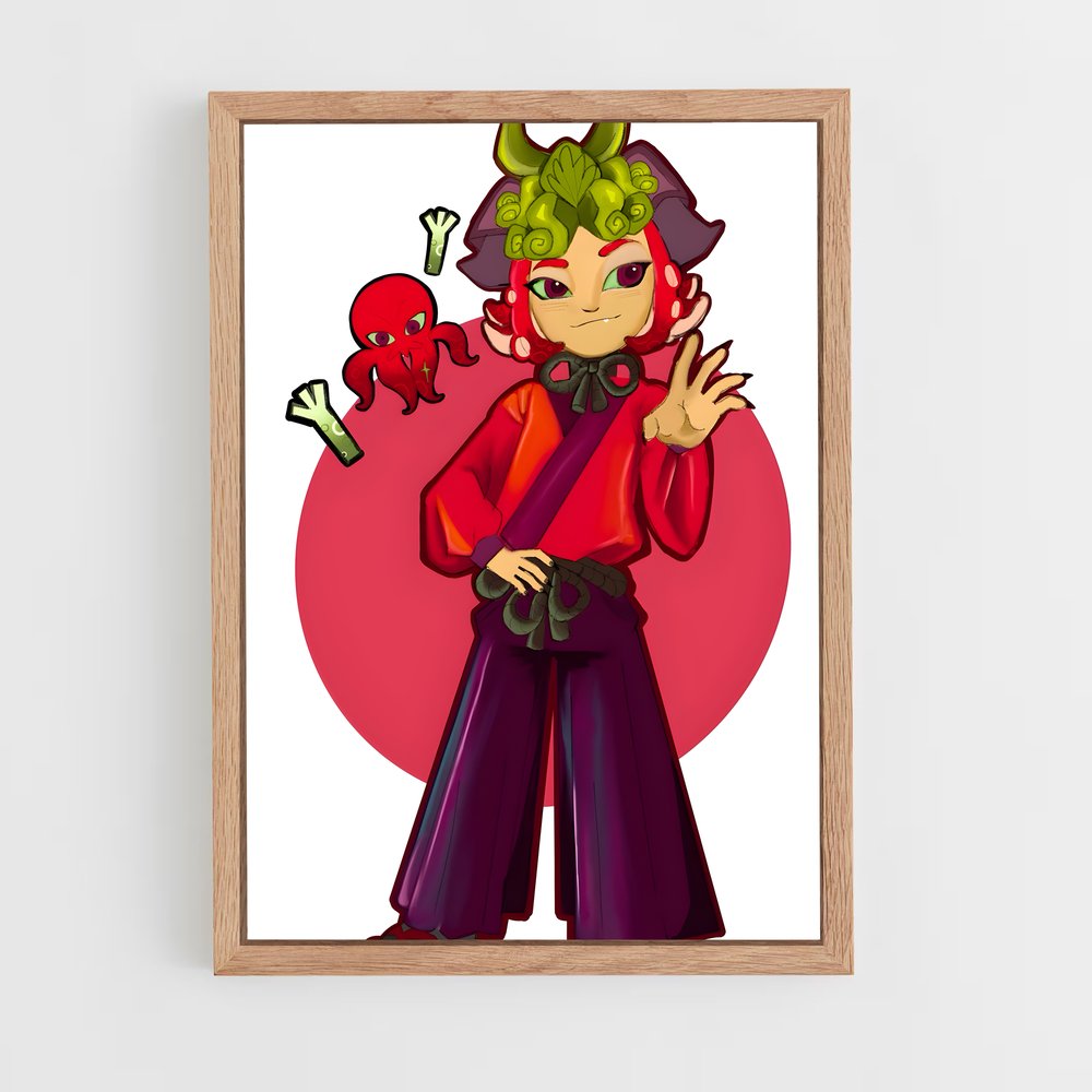 Poster Le Diable à Cornes – affiche Splatoon (vue 4)